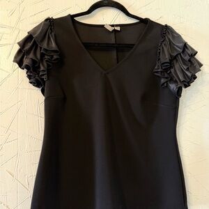 Versona Black Ruffle Sleeve Blouse